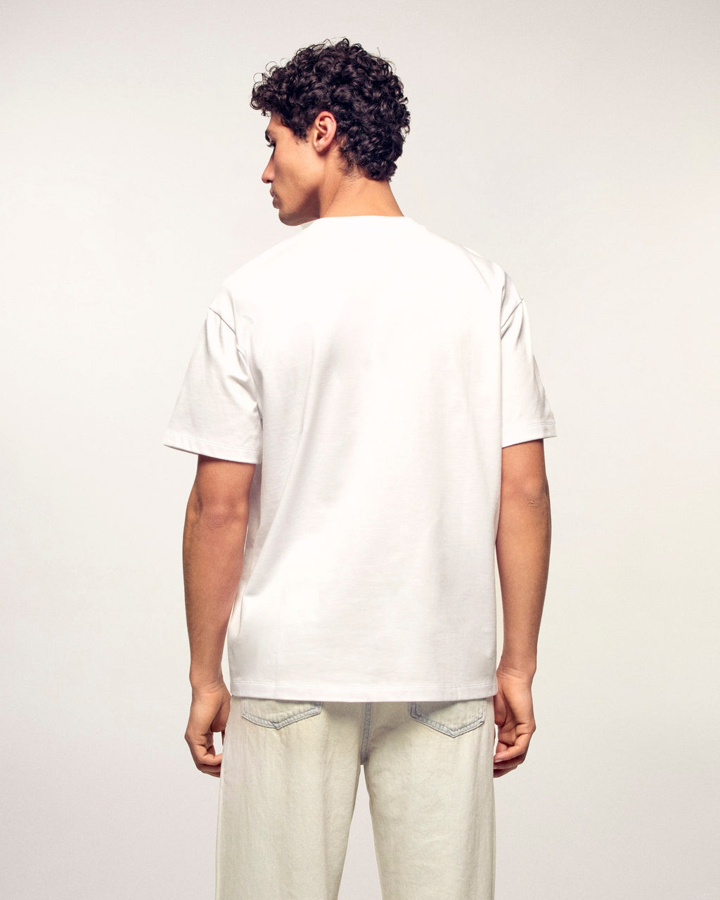 Camiseta De Cuello Redondo Con Bolsillo