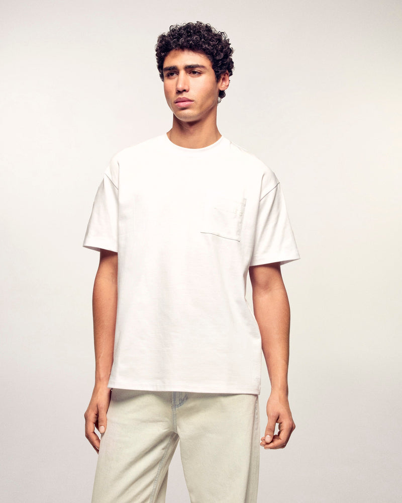T-Shirt Col Rond À Poche