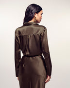 Chemise Manches Longues - Chocolat