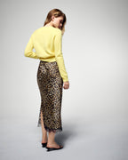 Falda midi - Winter Leopard - Mujer