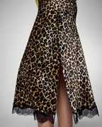 Falda midi - Winter Leopard - Mujer