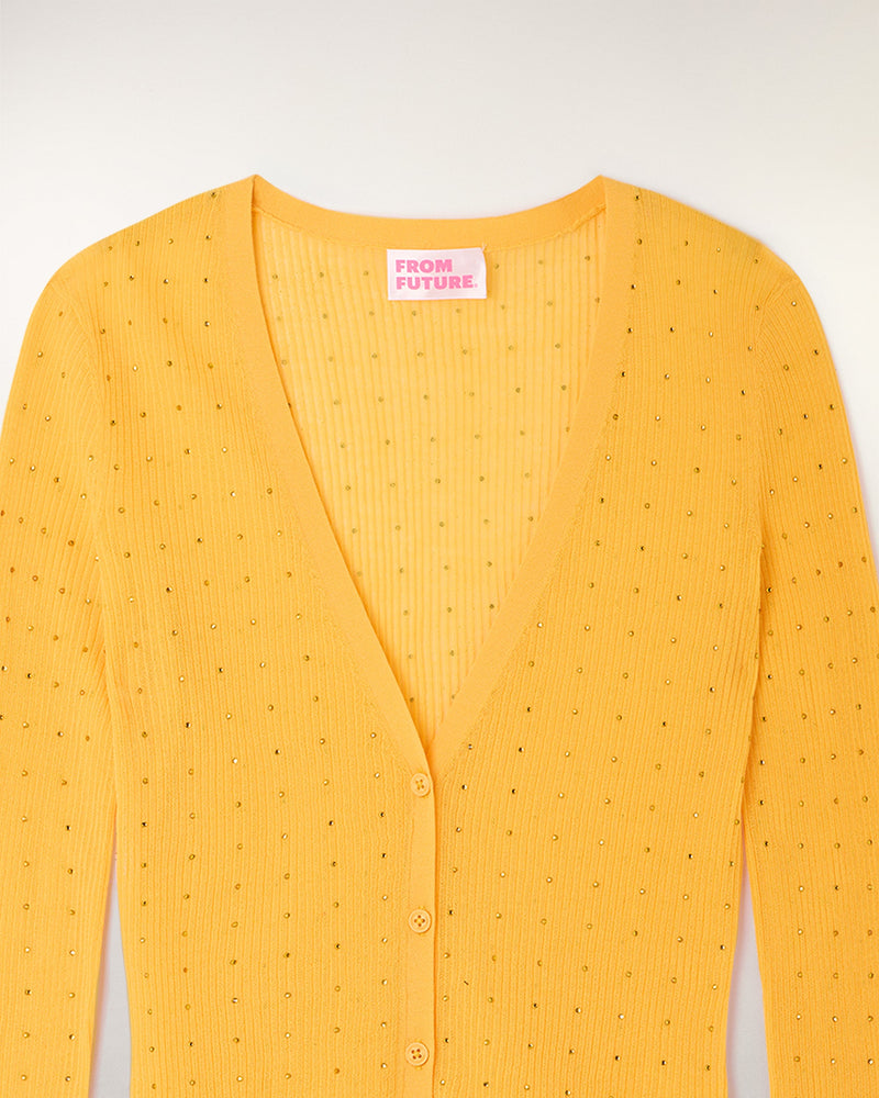 Pull Cardigan À Strass