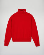 Pull Col Roulé - Hot Red - Femme