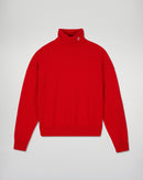 Pull Col Roulé - Hot Red - Femme