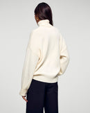 Pull Col Roulé - Ecru - Femme