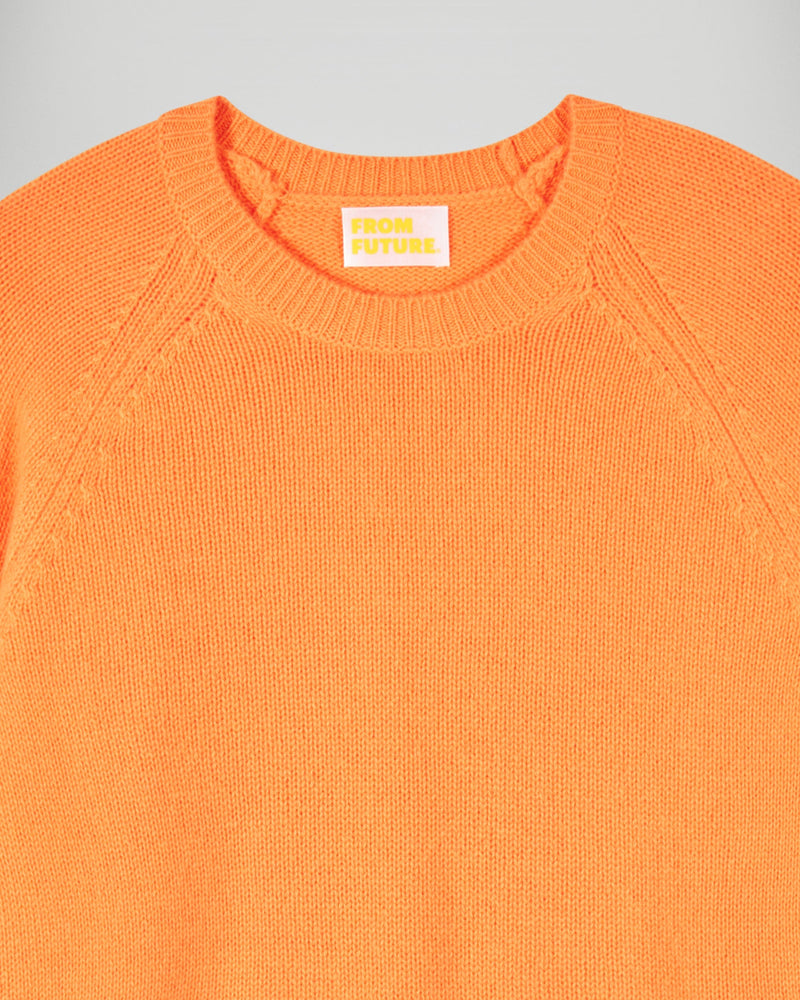 Pull Col Rond - Peachy Orange - Femme