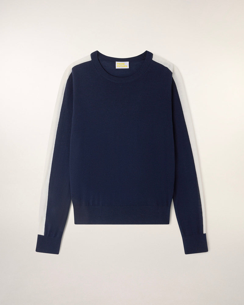 Pull Col Rond Bandes