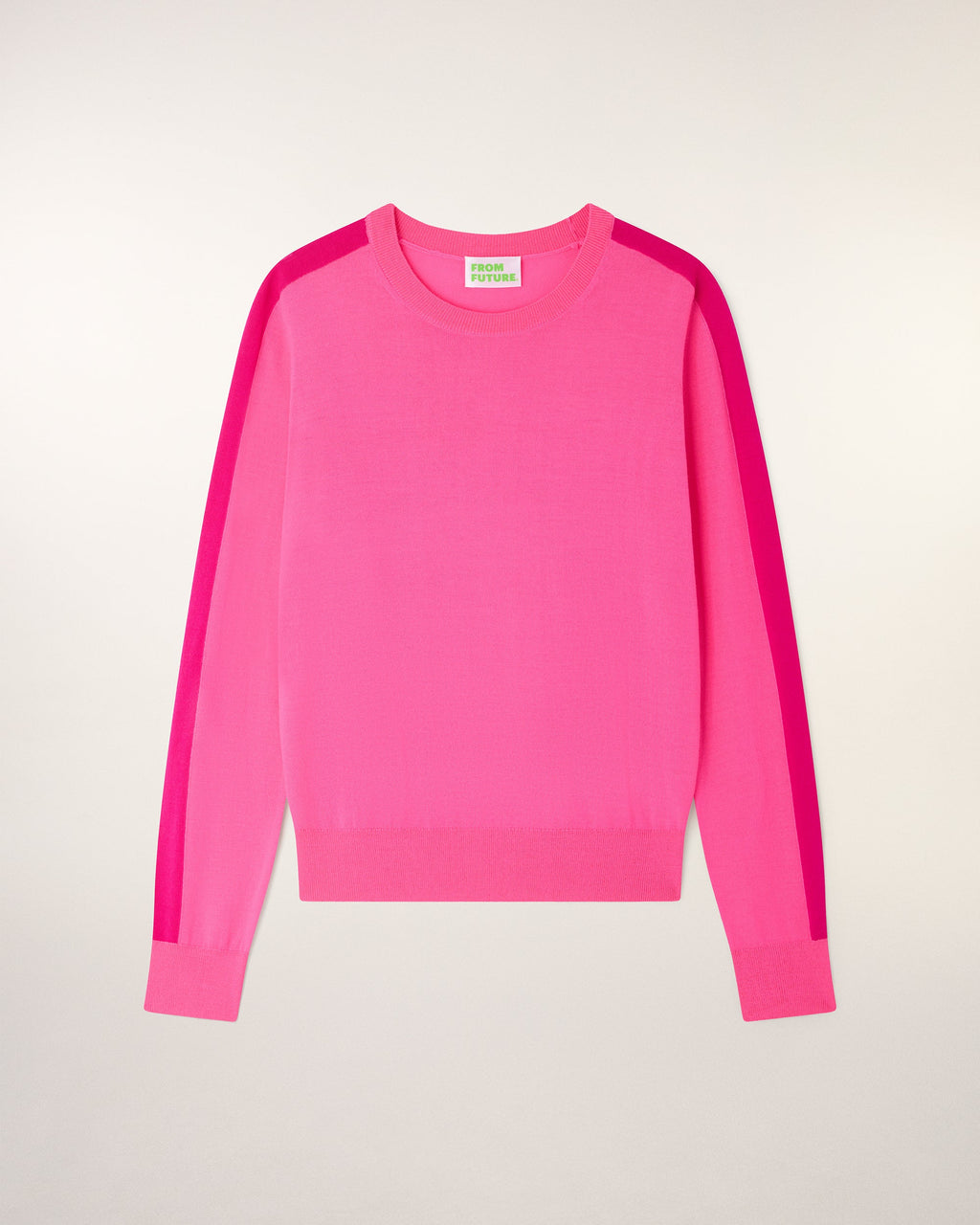 Pull Col Rond Bandes - Love Pink