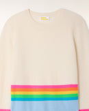 Pull Col Rond à Bandes - Baby Blue
