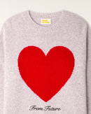 Pull Col Rond Coeur Broderie "From Future"