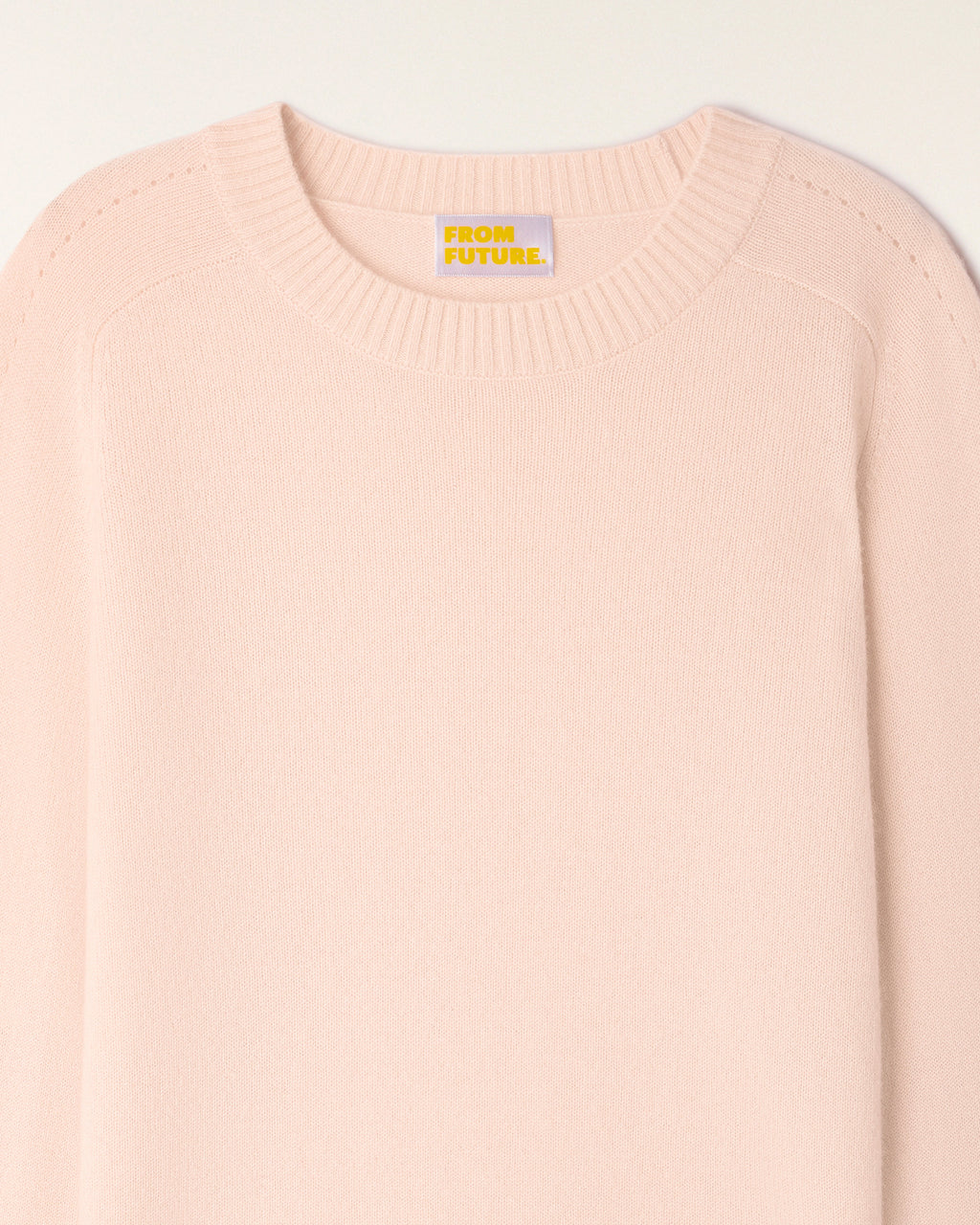 Pull Col Rond Coeur Jacquard - Sable