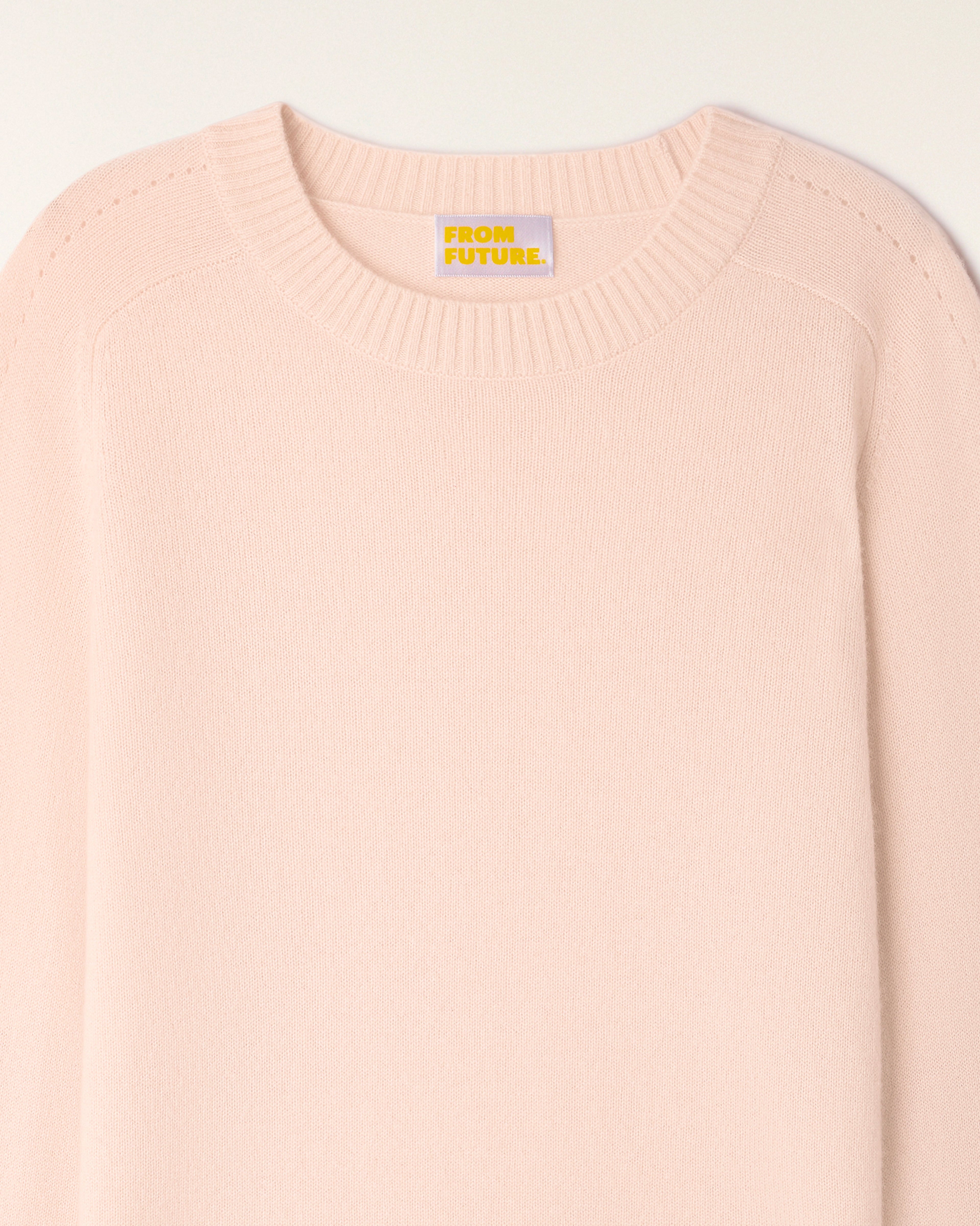 Pull Col Rond Coeur Jacquard - Sable