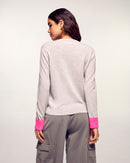 Pull Col Rond Bicolore