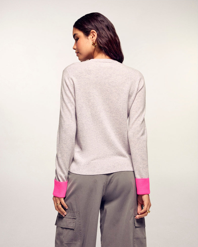 Pull Col Rond Bicolore