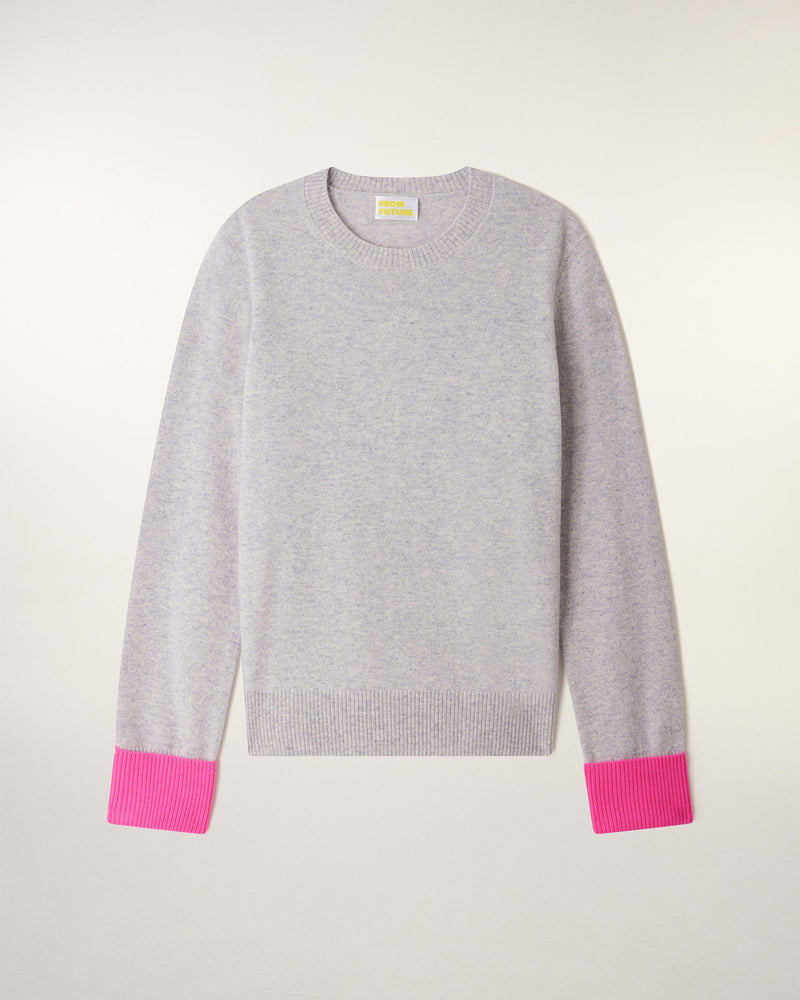 Pull Col Rond Bicolore