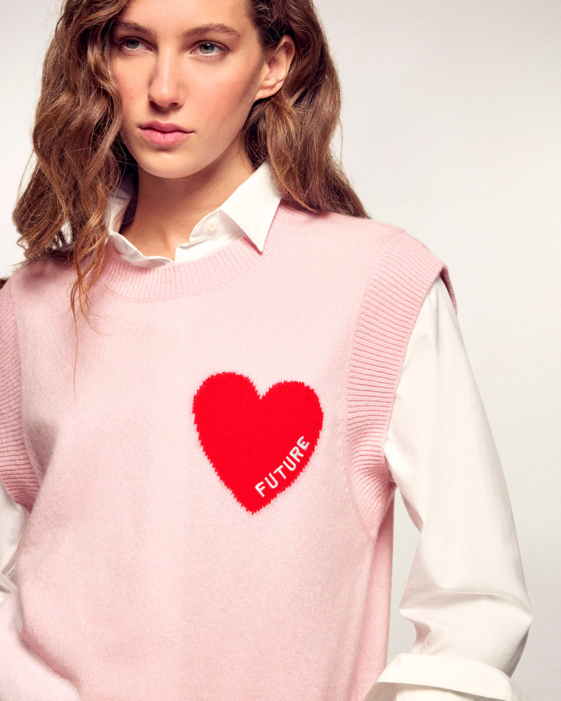 Pull Sans Manches Coeur
