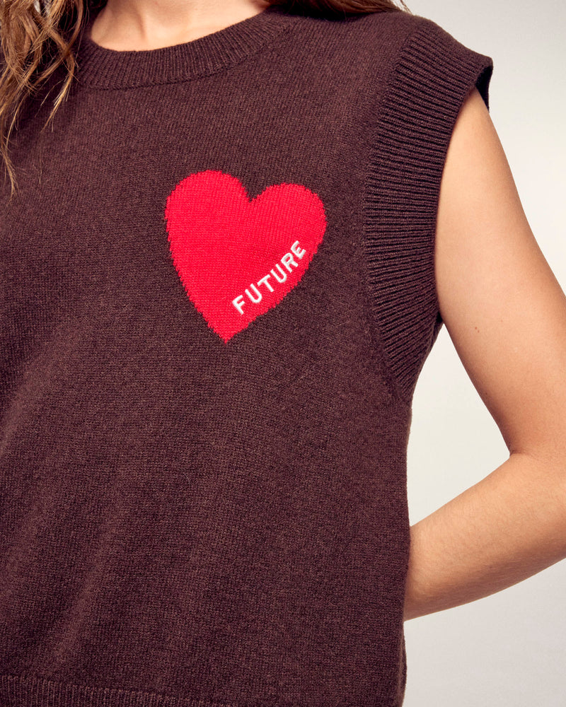 Pull Sans Manches Coeur