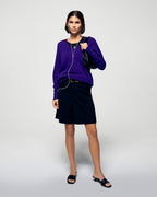 Pull Col V - Velvet Purple - Femme