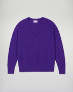 Pull Col V - Velvet Purple - Femme