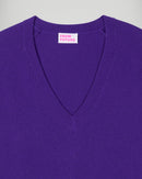 Pull Col V - Velvet Purple - Femme
