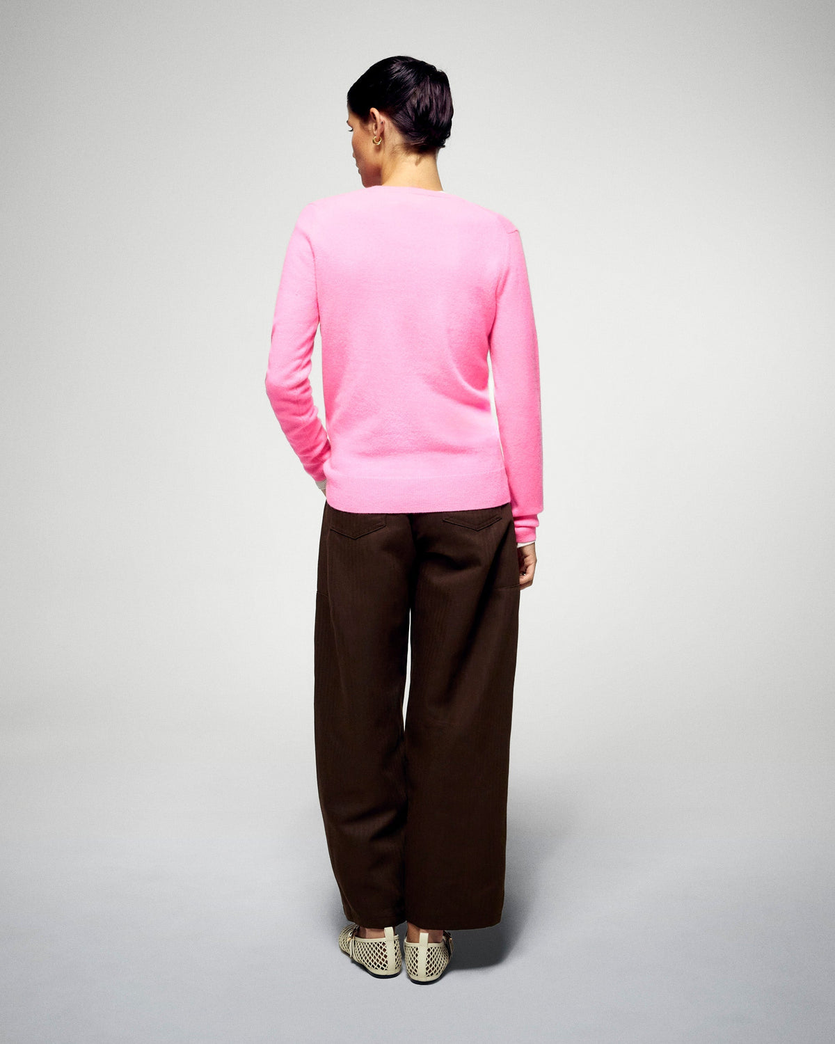 Jersey de cuello en V - Fantasy Pink - Mujer