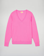 Jersey de cuello en V - Fantasy Pink - Mujer