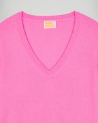 Jersey de cuello en V - Fantasy Pink - Mujer