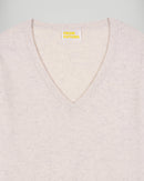 Pull Col V - Ecru Chiné - Femme