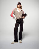 Pull Col V - Taupe Chiné - Femme