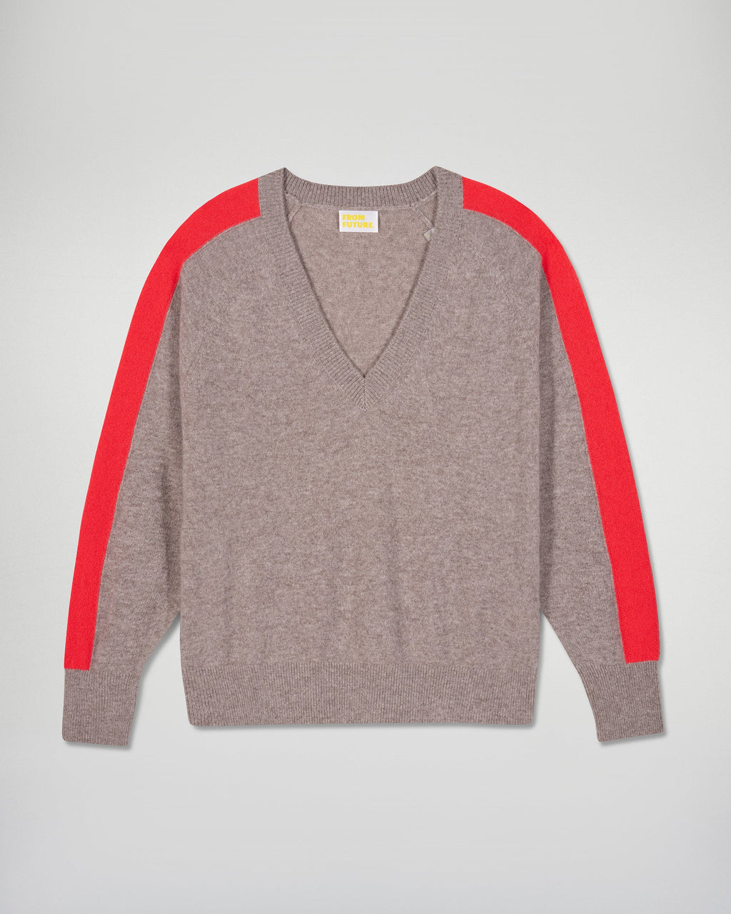 Jersey de cuello en V - Topo jaspeado - Mujer