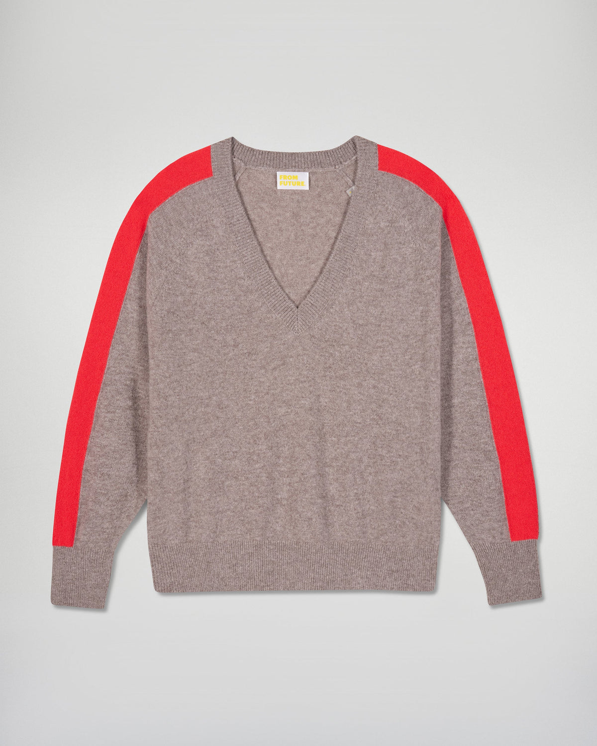 Jersey de cuello en V - Topo jaspeado - Mujer