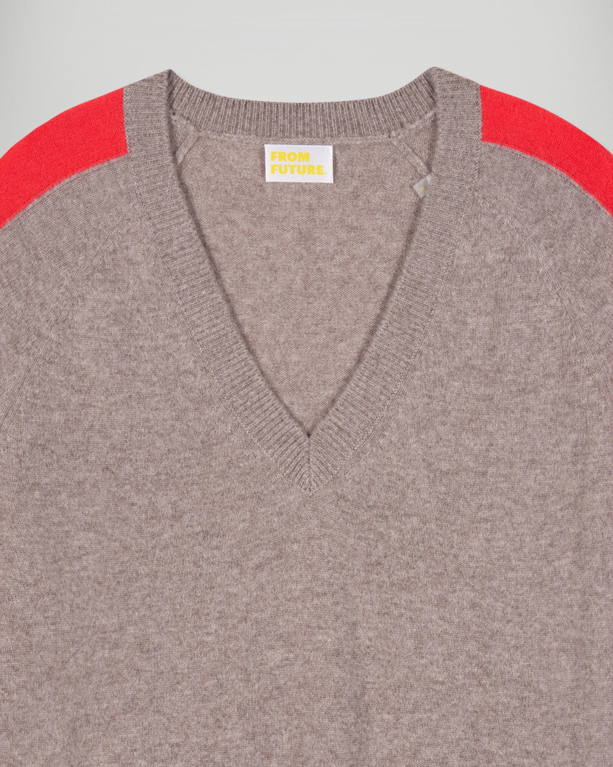 Jersey de cuello en V - Topo jaspeado - Mujer