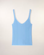 Camiseta sin mangas con tirantes en contraste