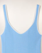 Camiseta sin mangas con tirantes en contraste