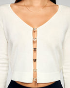 Top Manches Longues Bijoux Future - Ecru - Femme