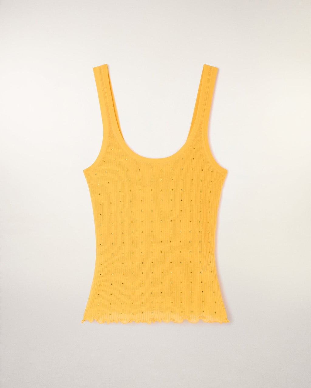 Camiseta sin mangas con diamantes de imitación