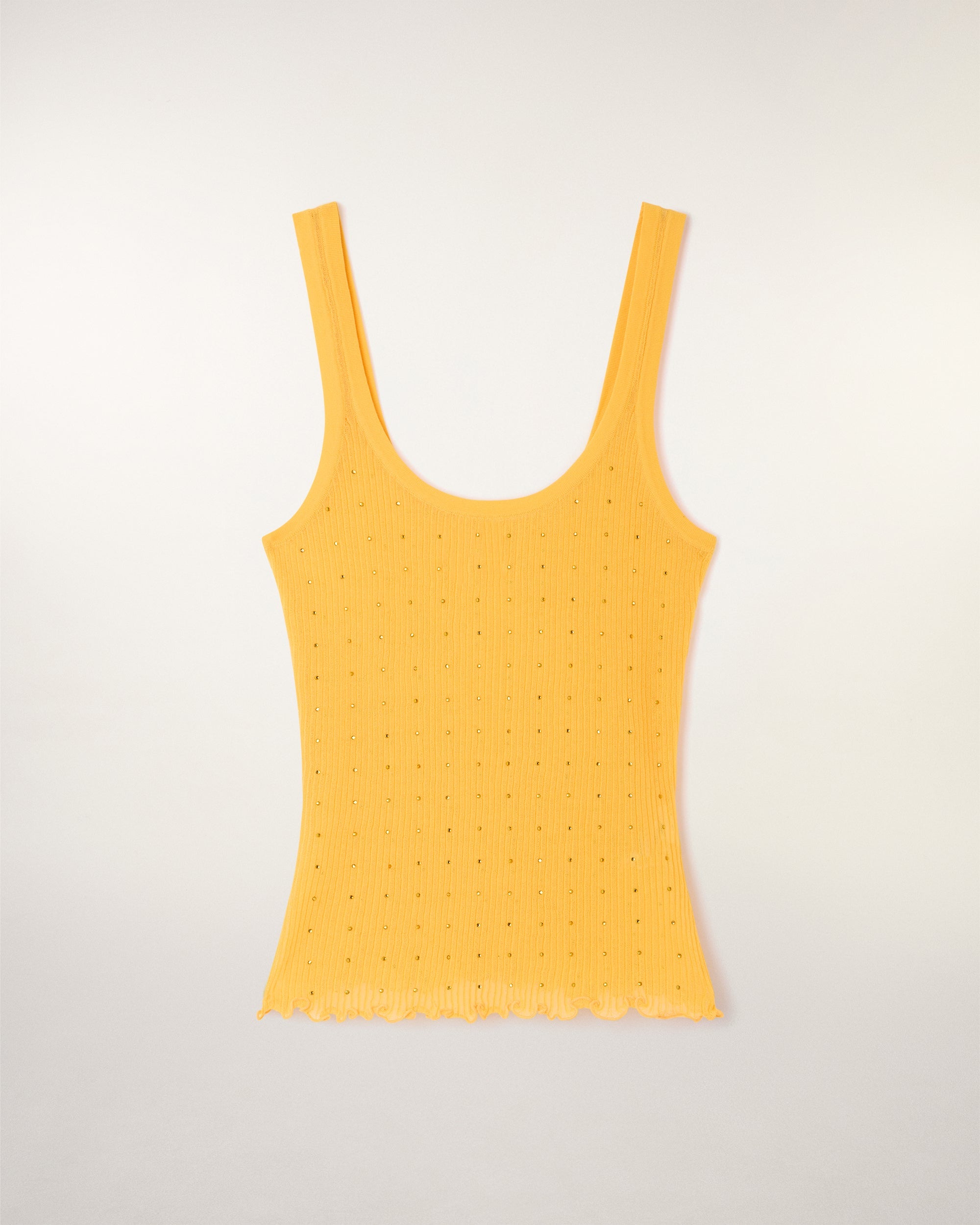 Camiseta sin mangas con diamantes de imitación