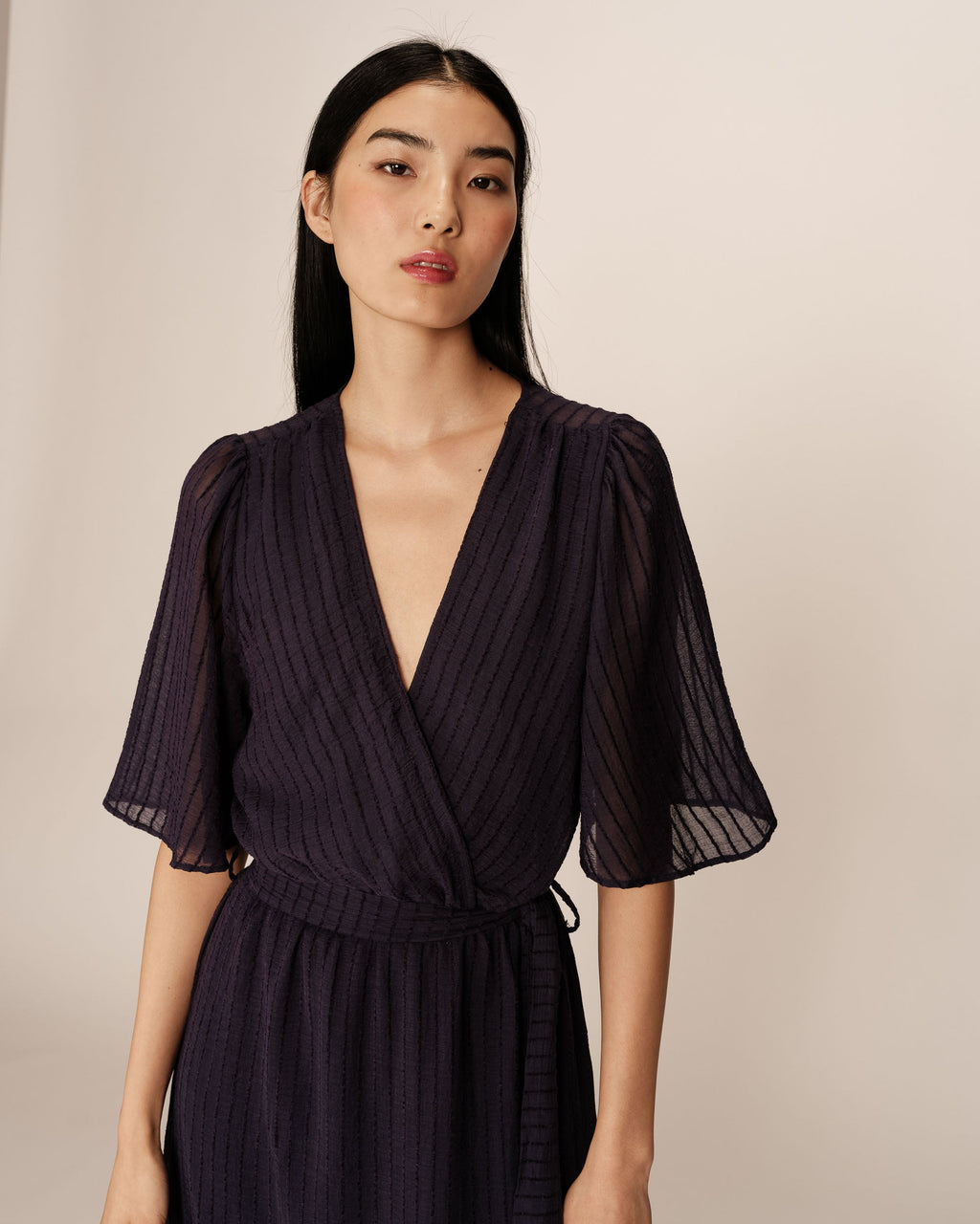 Perse Long Dress - Navy