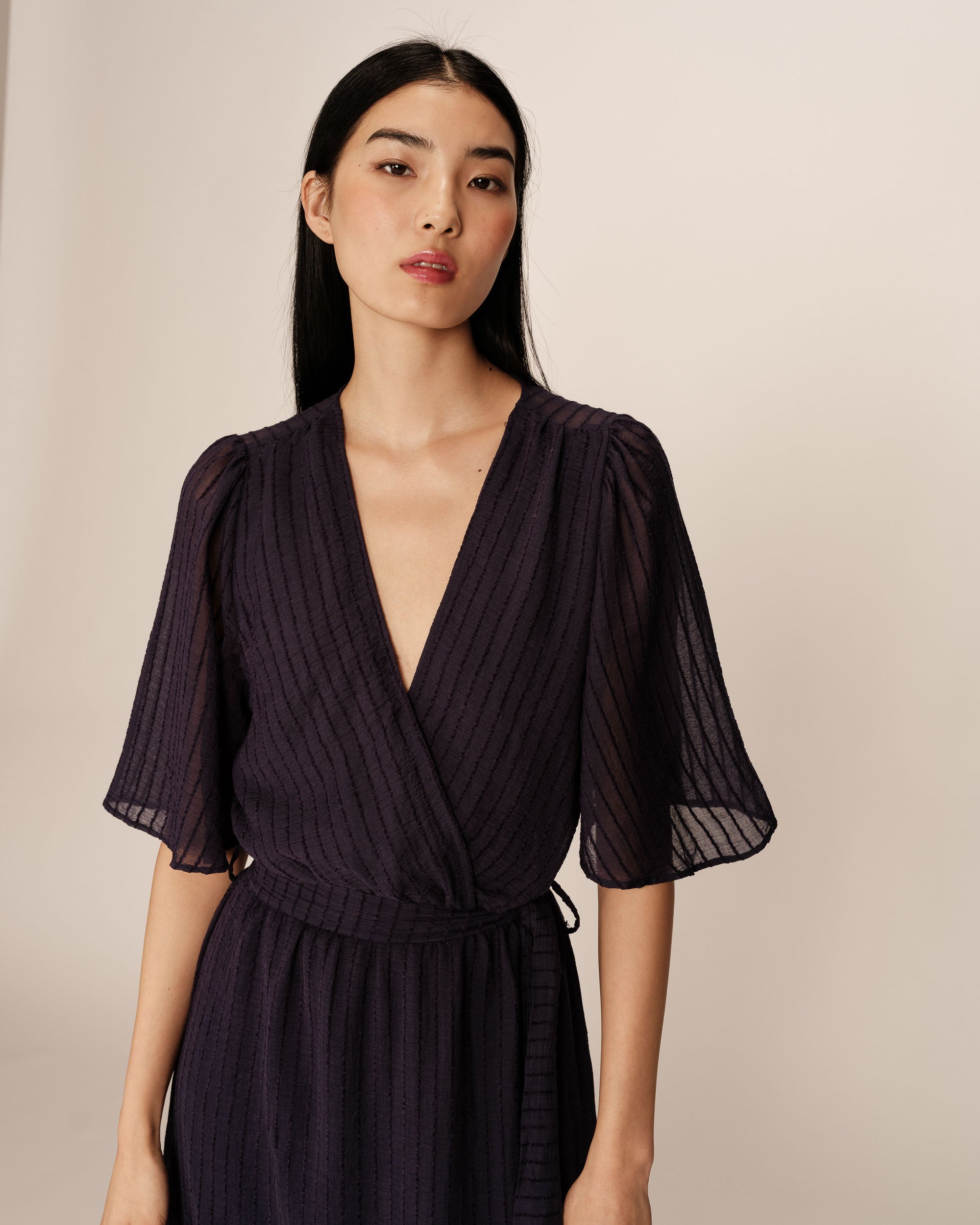 Perse Long Dress - Navy