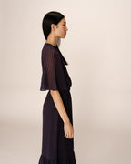 Perse Long Dress - Navy