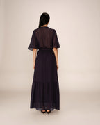 Perse Long Dress - Navy