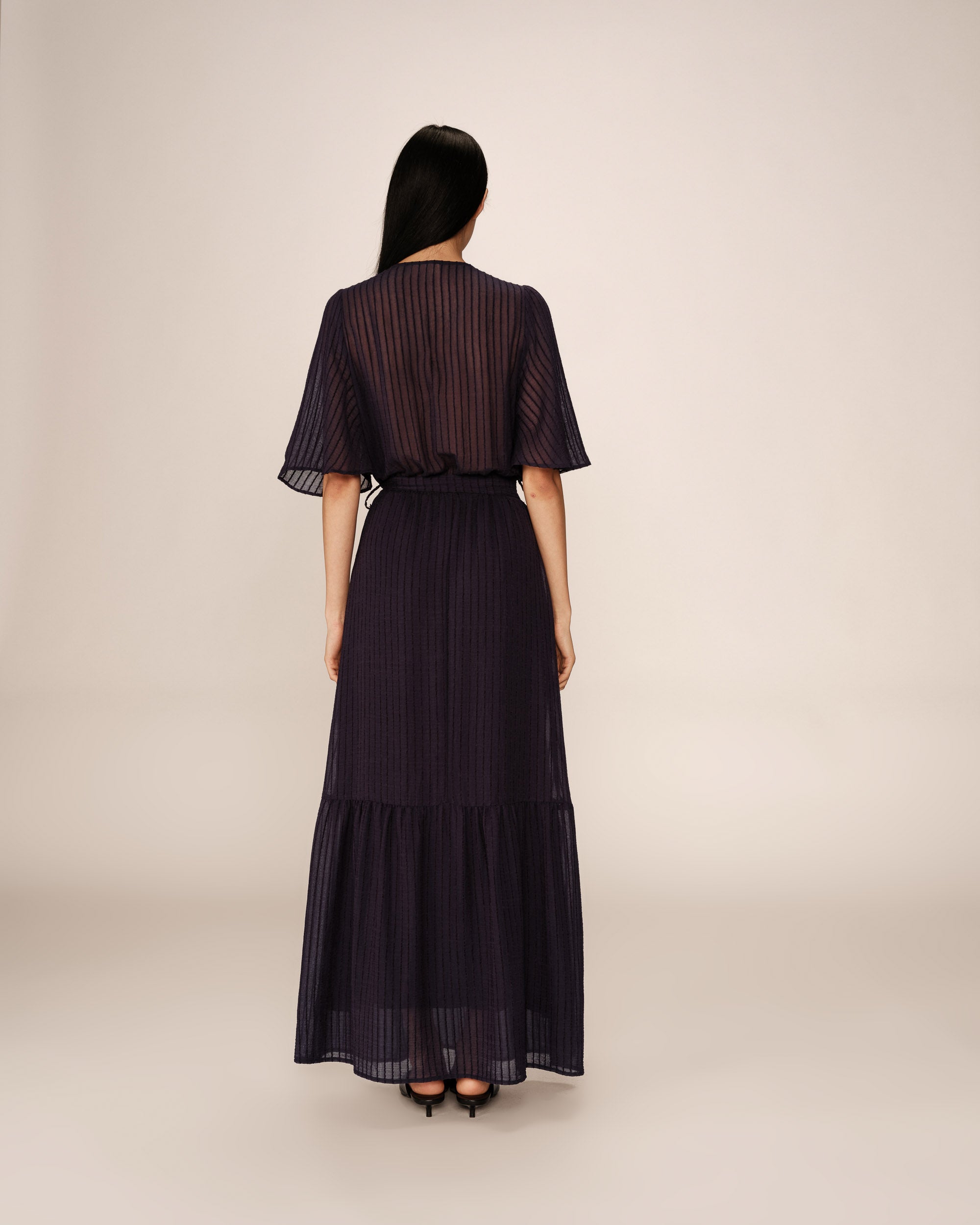 Perse Long Dress - Navy