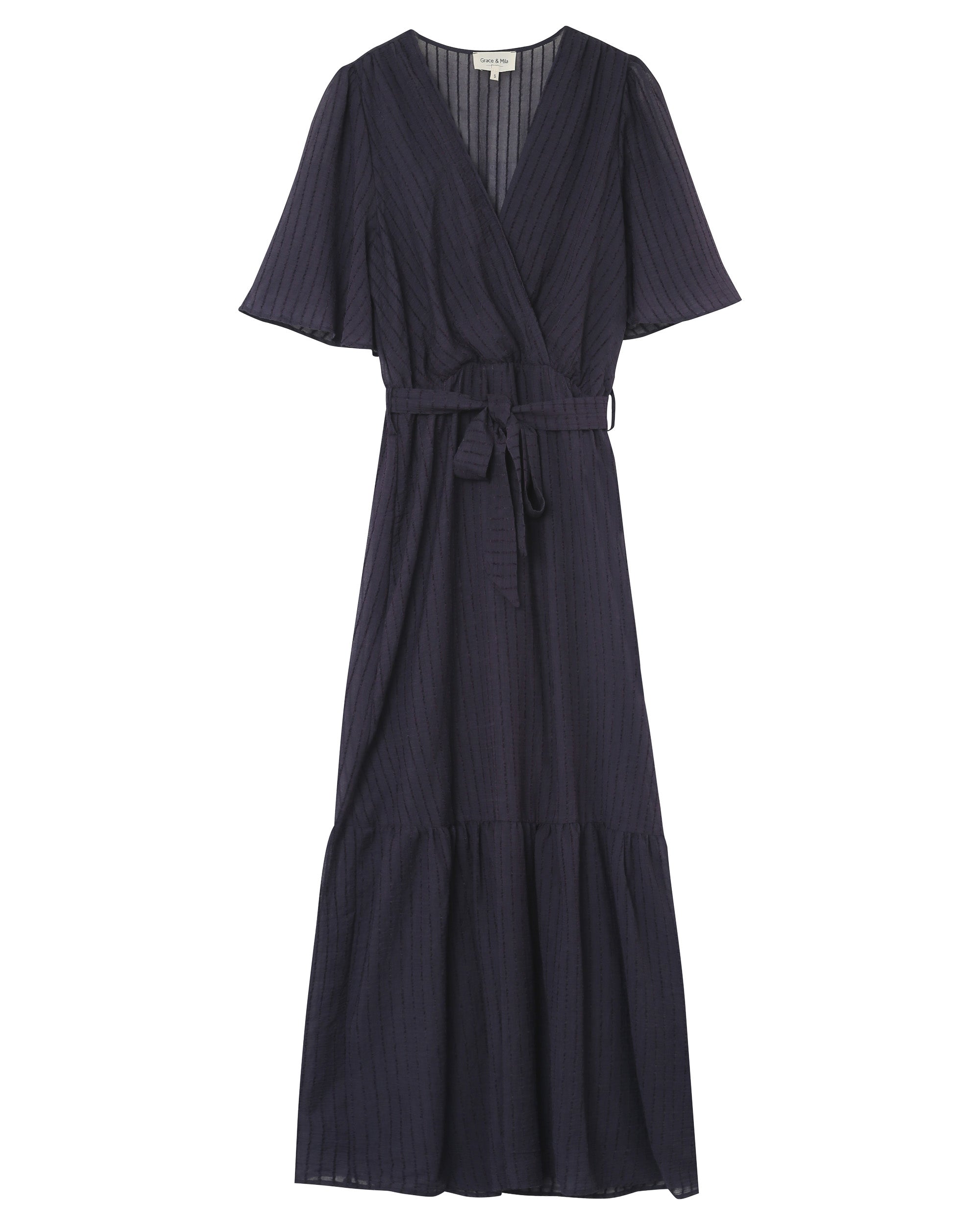 Perse Long Dress - Navy