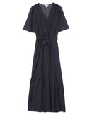Vestido largo Perse - Azul marino