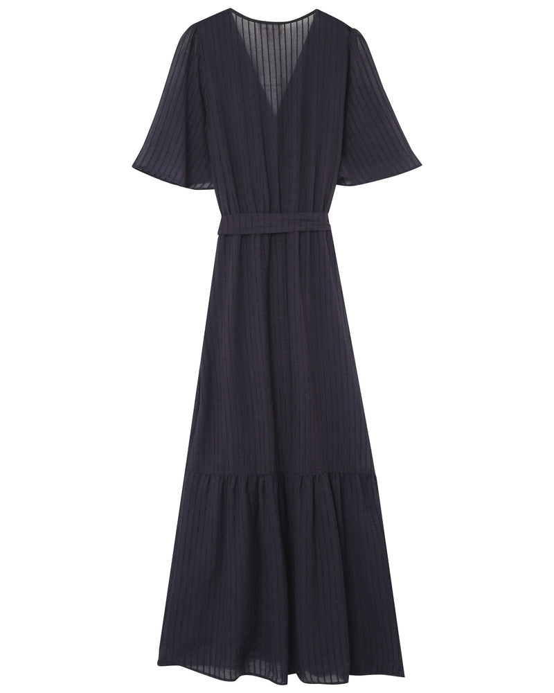 Vestido largo Perse - Azul marino