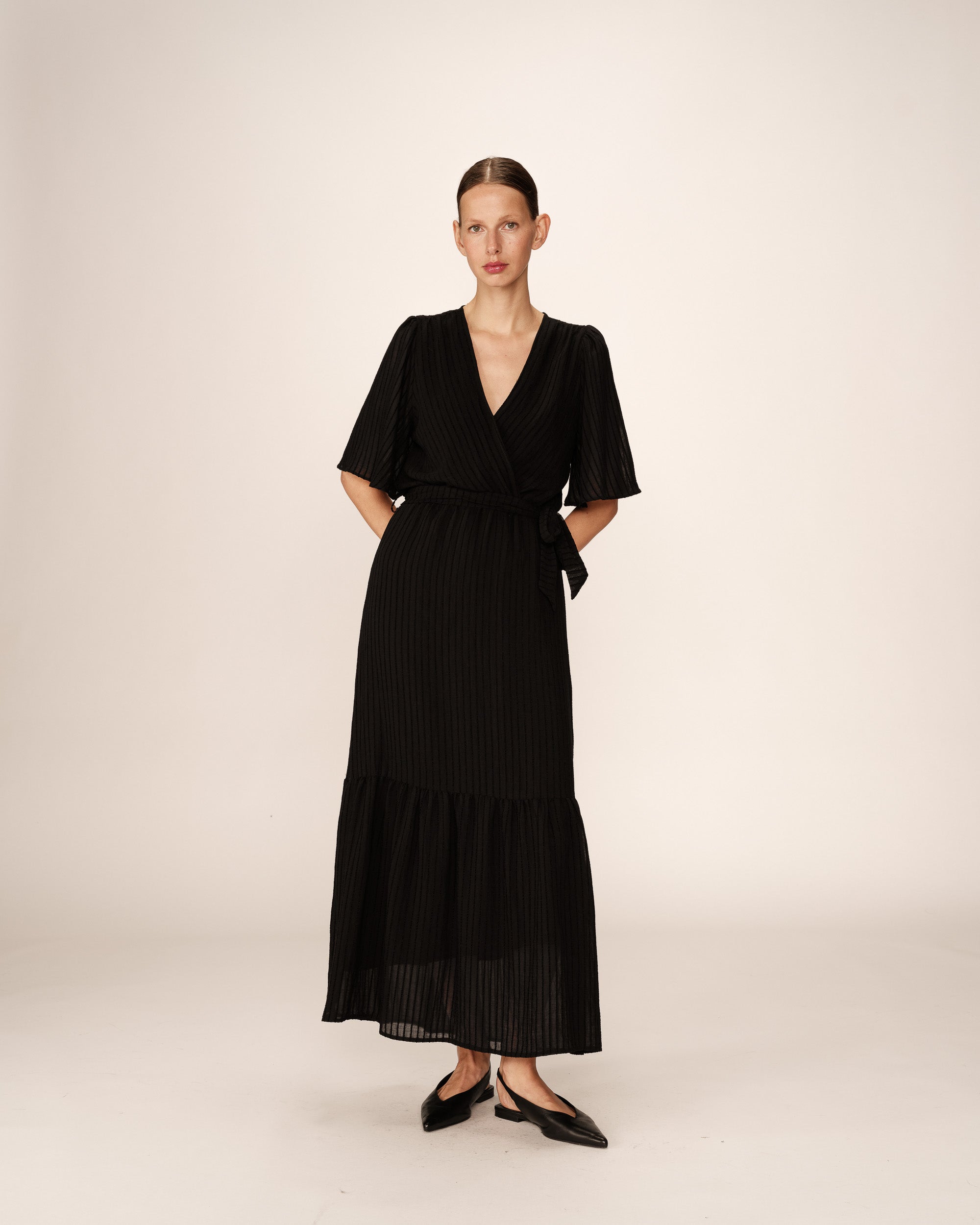 Vestido Largo Perse - Negro