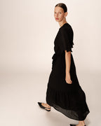 Vestido Largo Perse - Negro