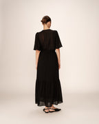 Vestido Largo Perse - Negro