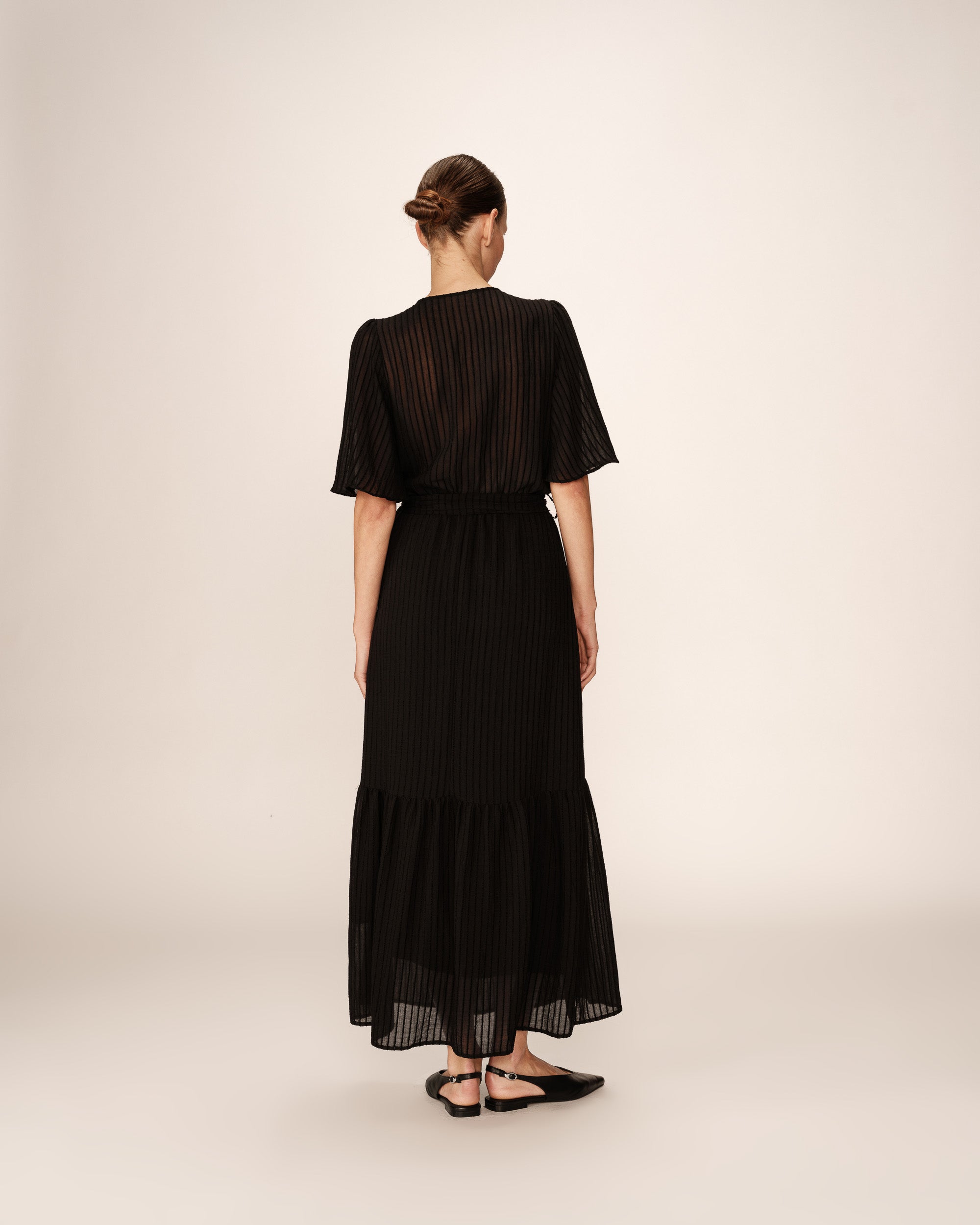 Vestido Largo Perse - Negro