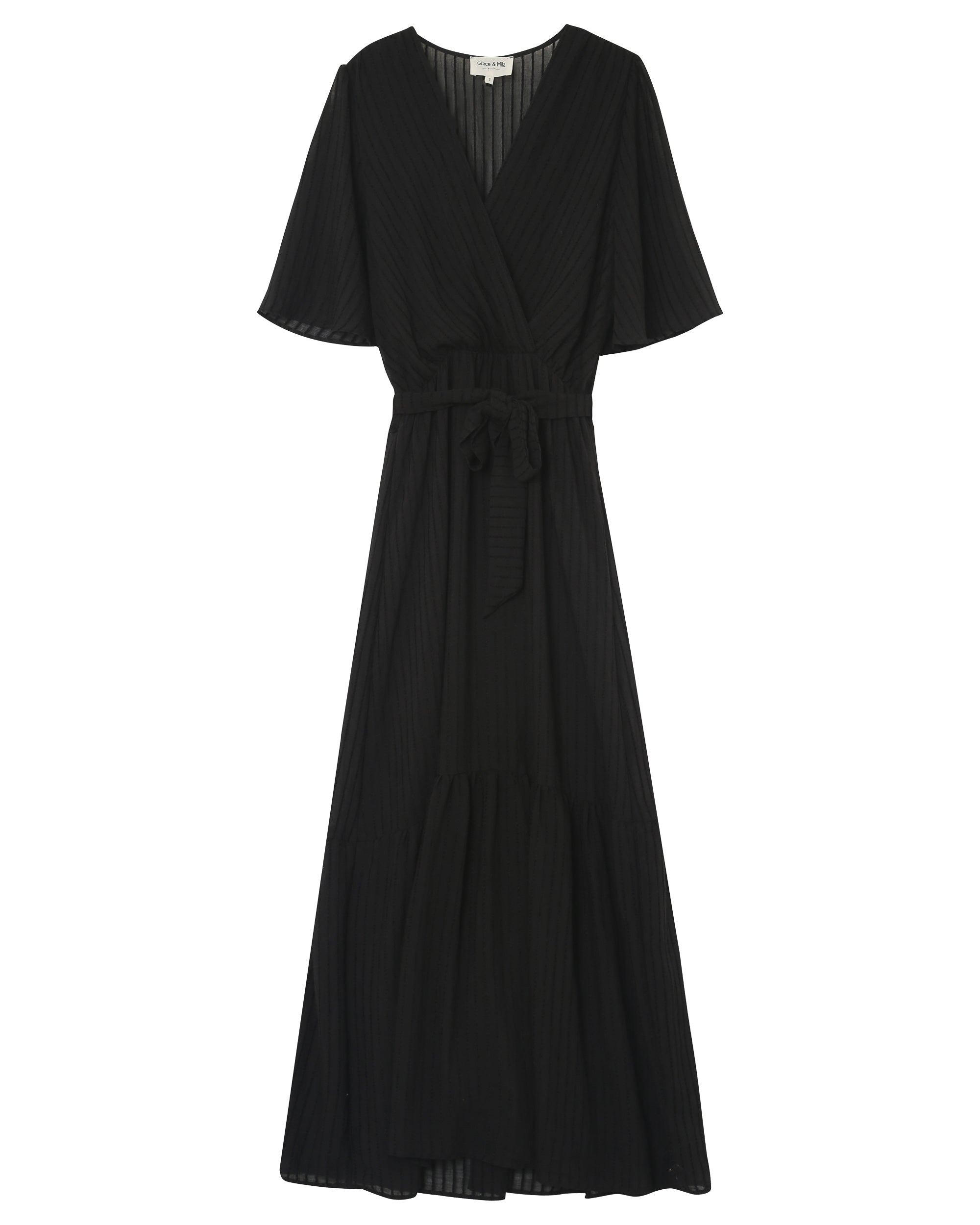 Vestido Largo Perse - Negro
